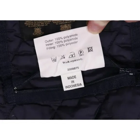 Barbour Ladies Liddesdale Navy Blue Diamond Quilted Jacket Coat US 12 - Picture 8 of 8